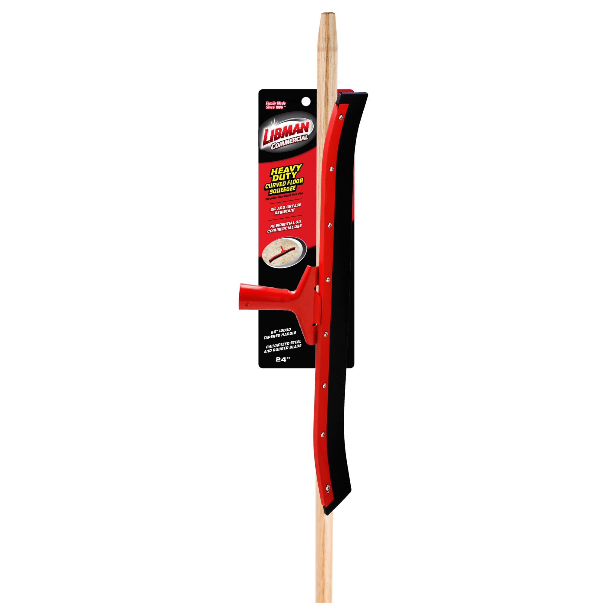 Libman 24in. Curved Floor Squeegee, 60in.Handle, Model 542 Northern Tool